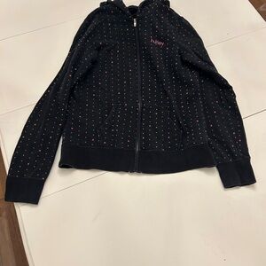 Hurley Black Hoodie with Pink Accents